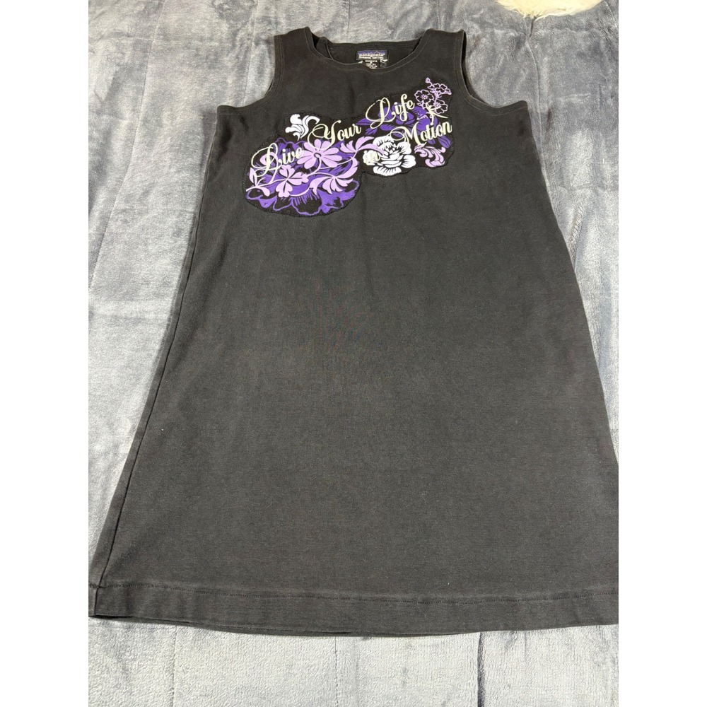 Patagonia Womens Organic Cotton Live Your Life In Motion Shift Dress Black Small